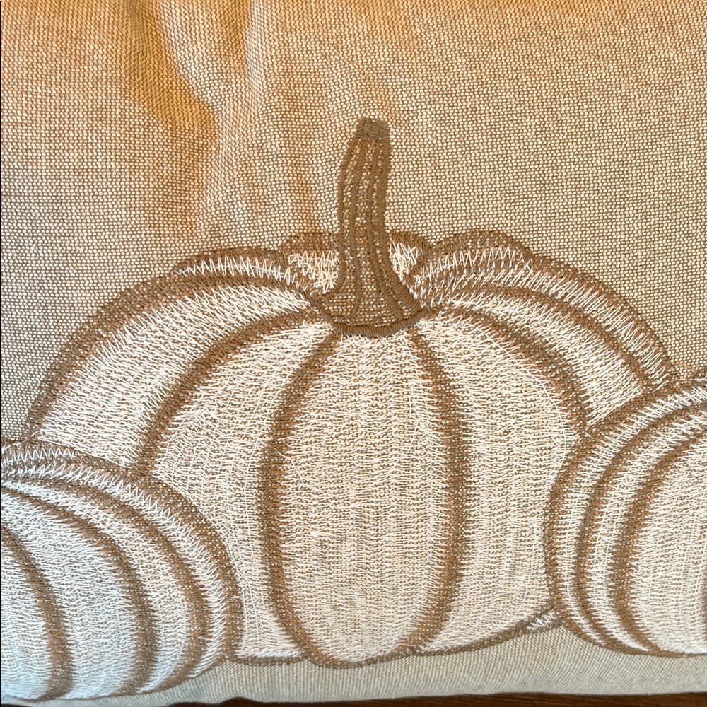 Autumn Pumpkin Embroidered Pillows - Picture 2 of 7